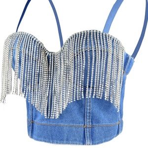 Denim bustier